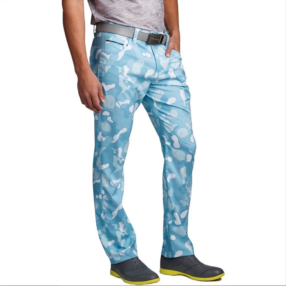 William Murray Golf Critter Camo Pants Blue Size 34